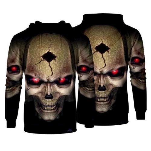 Men Hoodies 3D Pullover Sweatshirt Hoodies Print Skull Pattern Clothing