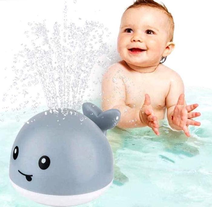 Sprinkler Whale Bath Toy With Led Lights