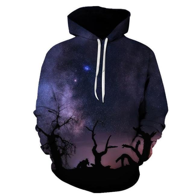 Night Stars Silhouette 3D Sweatshirt, Hoodie, Pullover