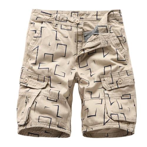 Summer  Washed Multi-Pocket Cropped Short Pants