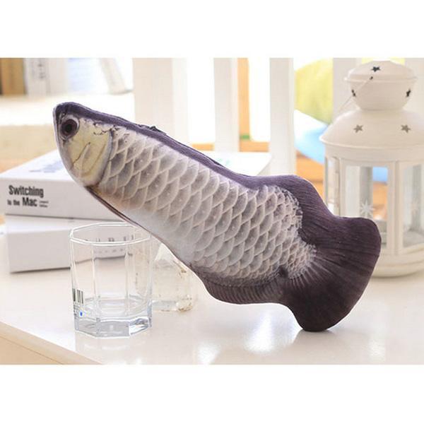 Plush Creative Fish Shape Cat Toy Pet Gifts Catnip Stuffed Pillow
