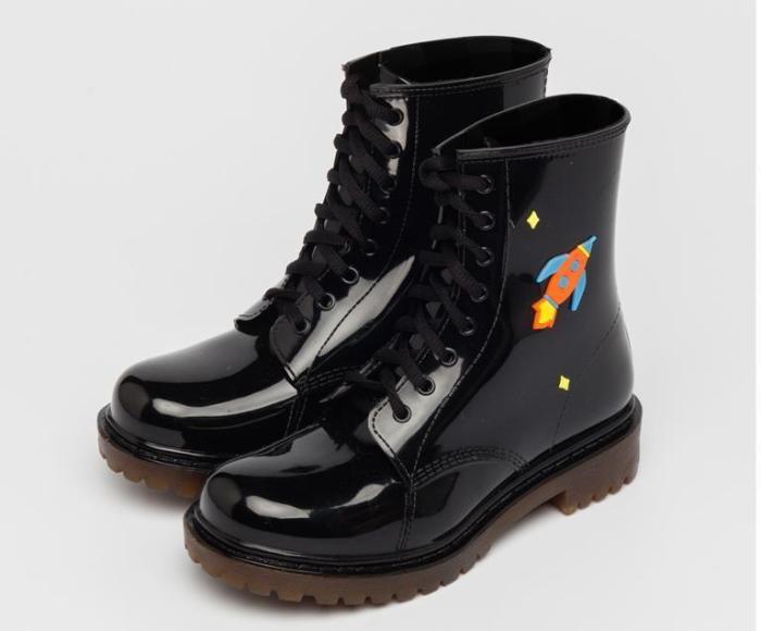 Black Kawaii Rain Boots