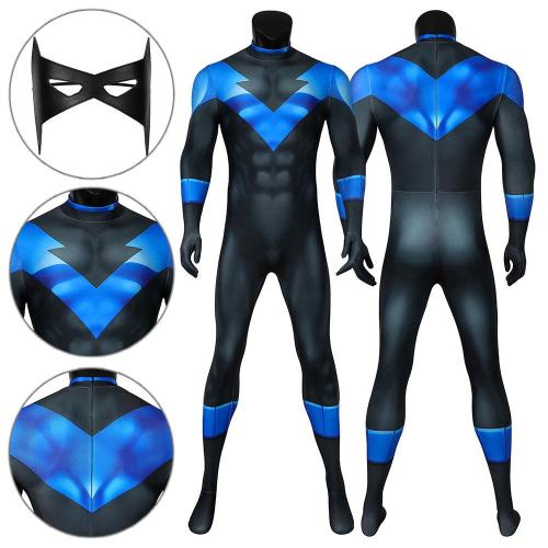 Nightwing Richard Grayson Batman: Under The Red Hood Jumpsuit Cosplay Costume -