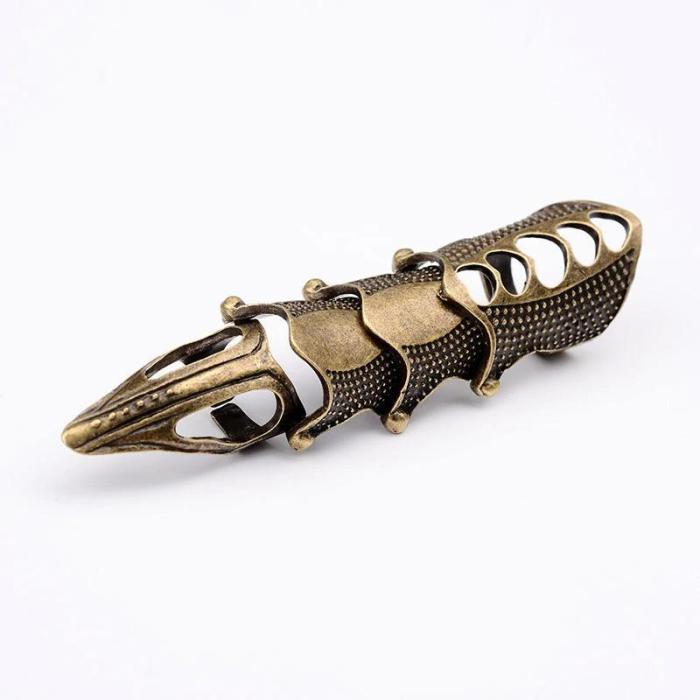 Gothic Knight Armor Knuckle Finger Rings