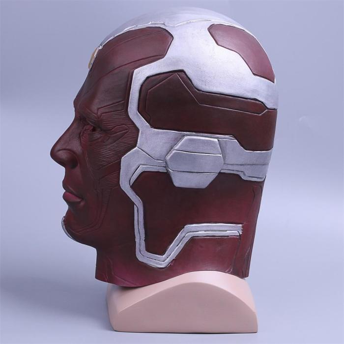 Avengers Vision Superhero Mask  Head Halloween Cosplay Helmet Latex