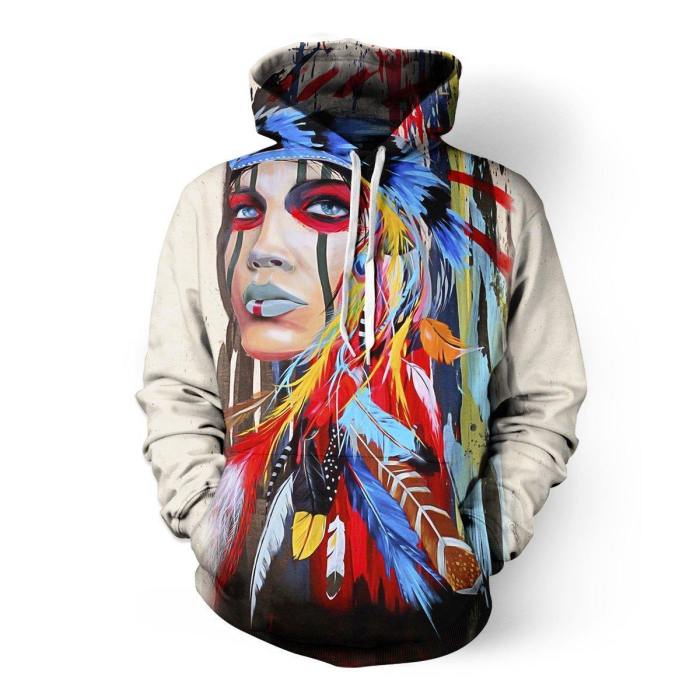 Native American Girl 3D Hoodie