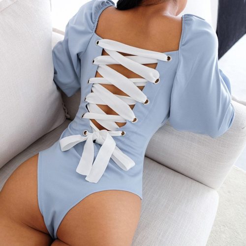 Corset Back Onesie (Up To 5Xl + 3 Colors)