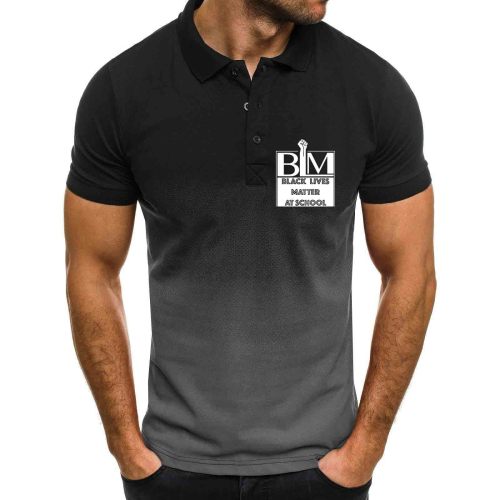Men'S Short Sleeves Popular Gradient Color Oversize Casual Shirt