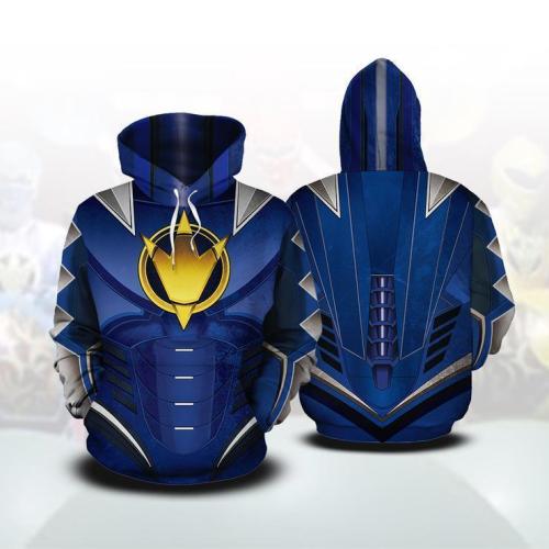 Blue Power Rangers Tv Movie Unisex 3D Printed Hoodie Pullover Sweatshirt