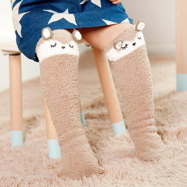 Baby Animal Super Cozy Knee High Socks