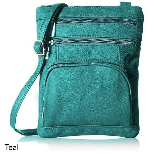 Super Soft Leather Crossbody Bag - 2 Size Options