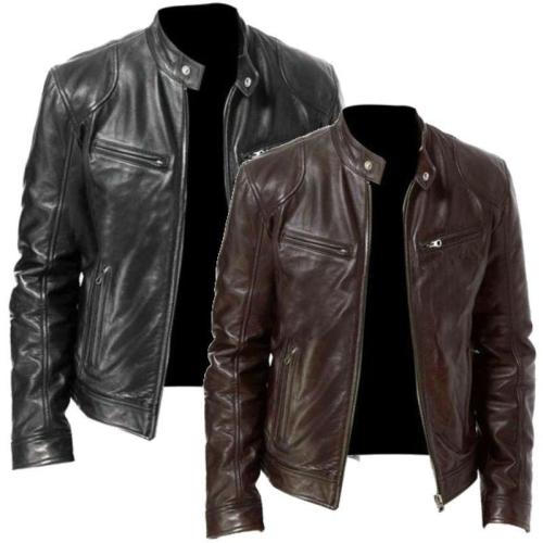 High Quality Windshield Men Leather Jacket