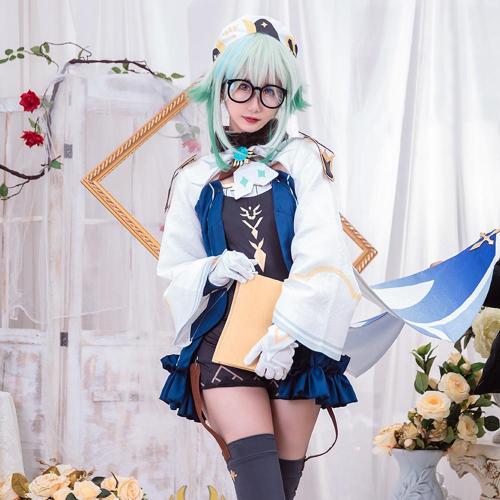 Genshin Impact Sucrose Halloween Cosplay Costume