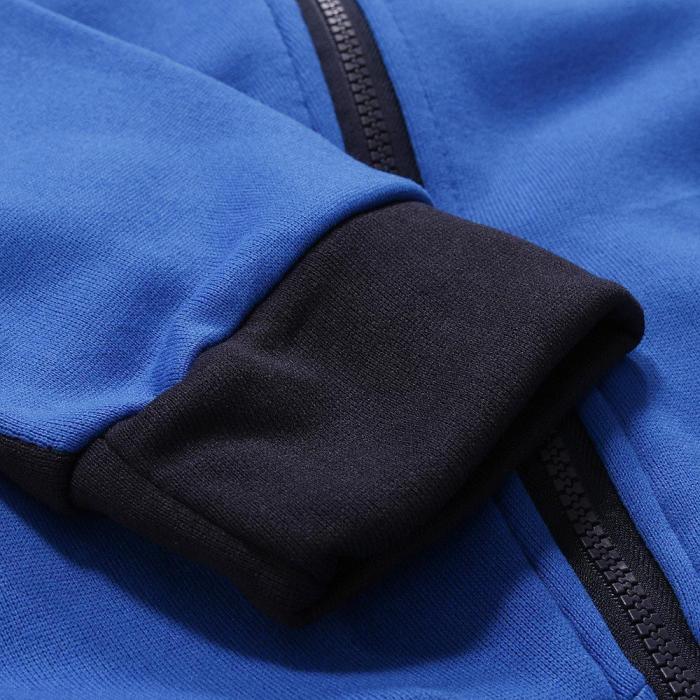 Men'S Hooded Zipper Jacket Solid Cotton Thick Warm Coat