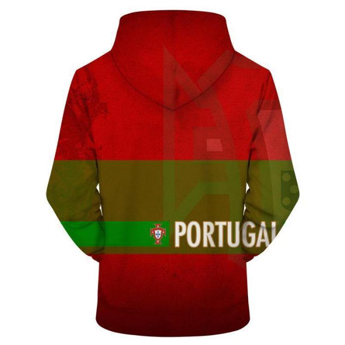 Portugal Stripe 3D - Sweatshirt, Hoodie, Pullover