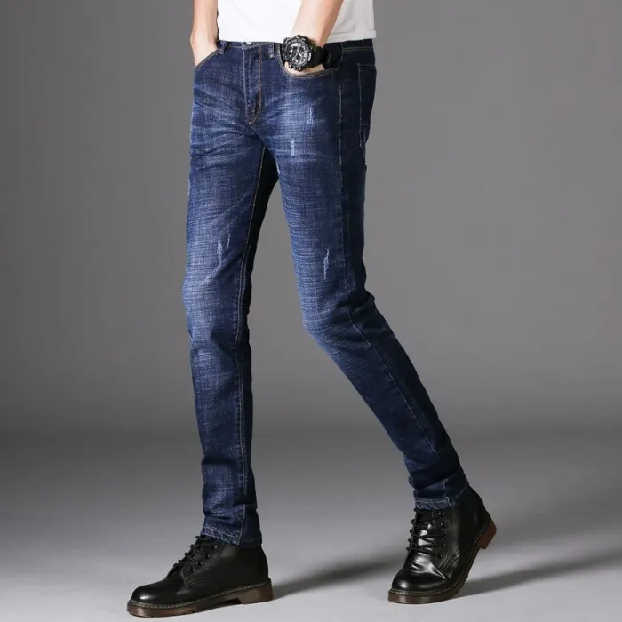 Washed Denim Pants For Men