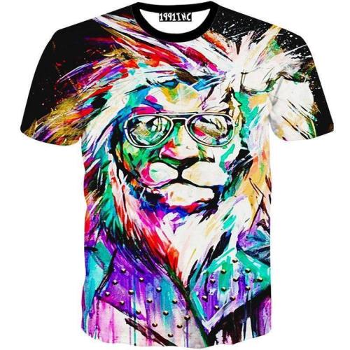 Hipster Lion 3D T-Shirt V2