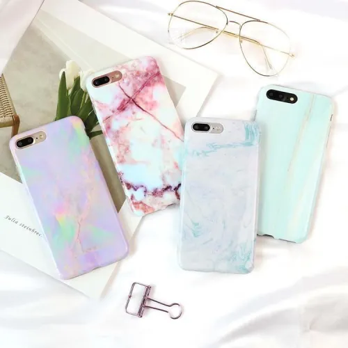 Pastel Marbled Phone Cases