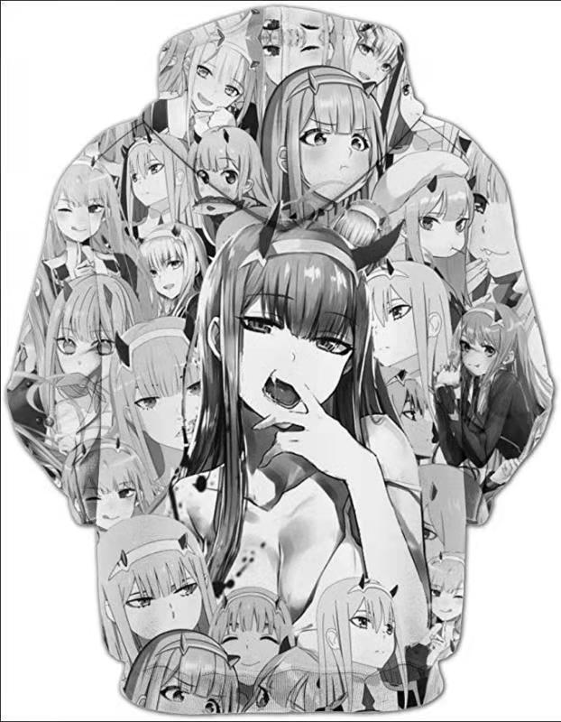 Darling In The Franxx Grey Girl Anime Unisex 3D Printed Hoodie Pullover Sweatshirt