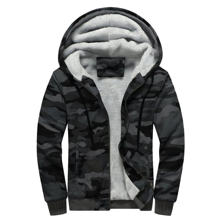 Winter Camouflage Hoodies Fashion Casual Coat