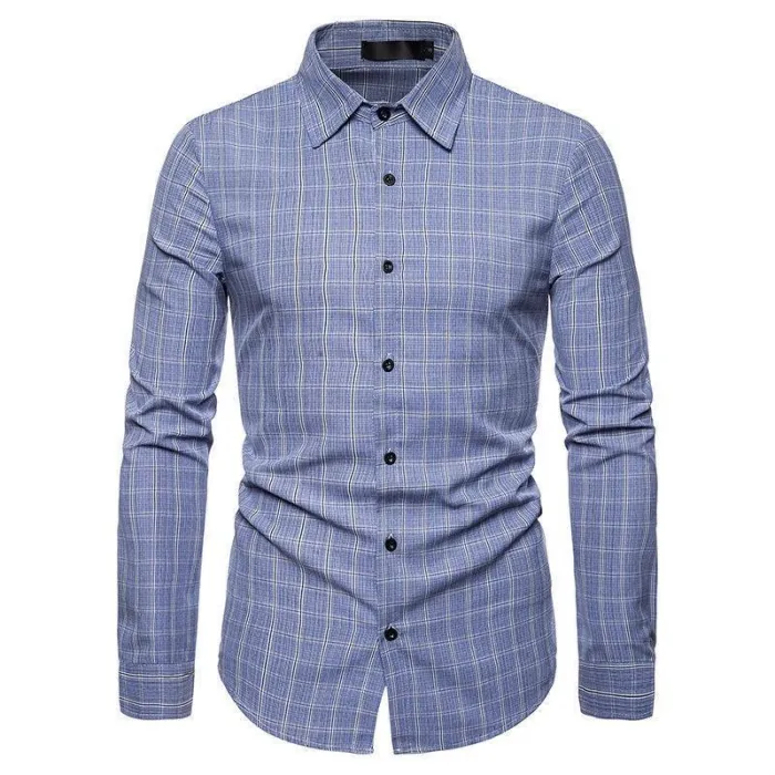 Men'S Business Casual Long Sleeve Dress Shirt