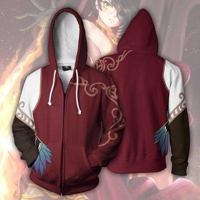Rwby Anime Scarlet David Cosplay Unisex 3D Printed Hoodie Sweatshirt Jacket With Zipper