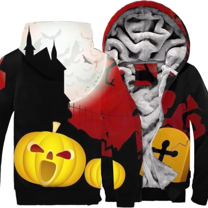 Winter Plus Velvet Thick Casual Cardigan Hooded Cotton Coat For Men
