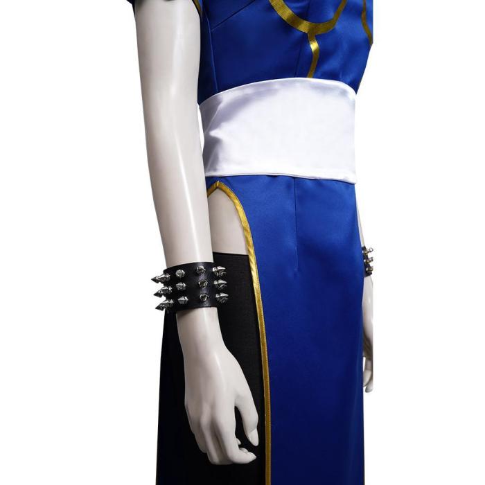 Game Street Fighter(Sf)-Chun-Li Cheongsam Dress Outfits Halloween Carnival Suit Cosplay Costume