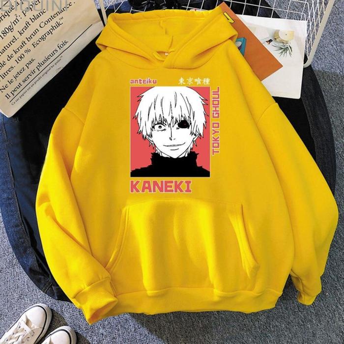 Tokyo Ghoul Sweatshirts Casual Top Male Pullover Anime Manga Kaneki Ken Printed Long Sleeve Hoodie