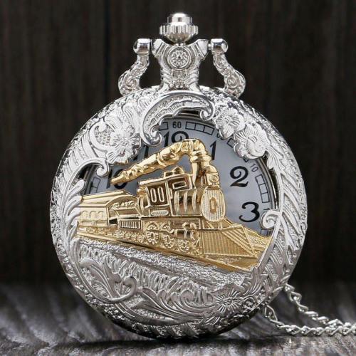 Steampunk Train Pocket Watch