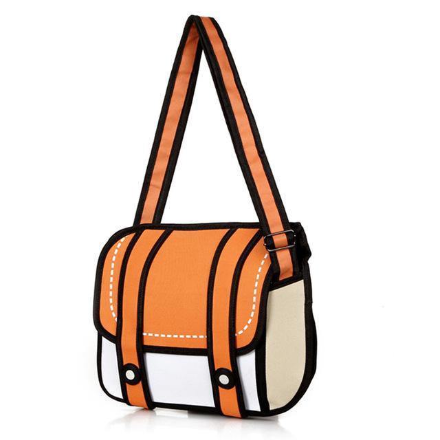 2D Cartoon Messenger Bag