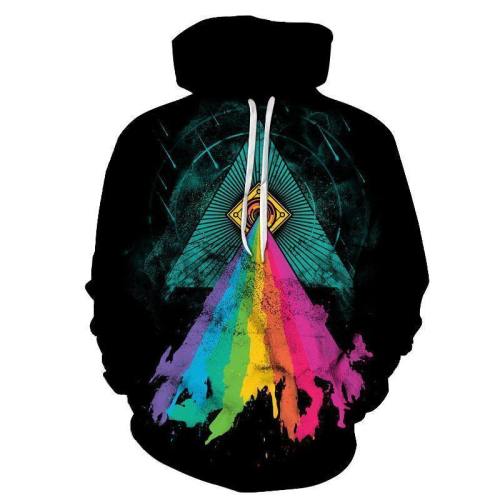 Illuminati Rainbow 3D Sweatshirt Hoodie Pullover