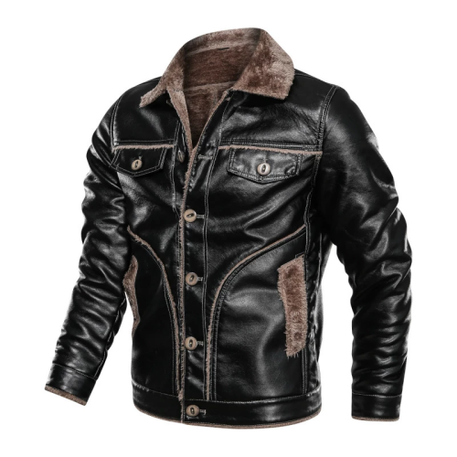 Men Fashion Plush Fleece Warm Jackets