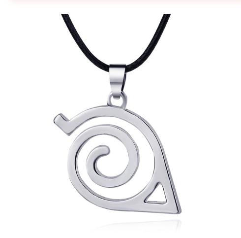 Naruto Cosplay Konoha Symbol Necklace Anime Props Accessories Men Women Gift