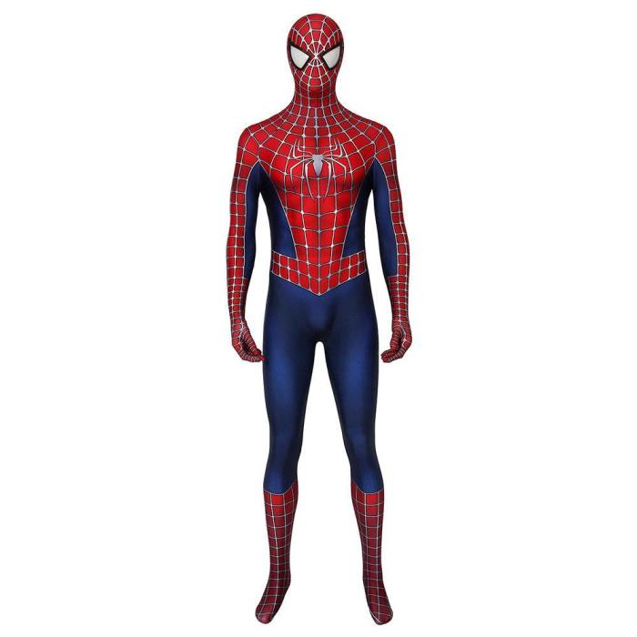 Spider-Man Peter Parker Spider-Man 2 Tobey Maguire Jumpsuit Cosplay Costume -