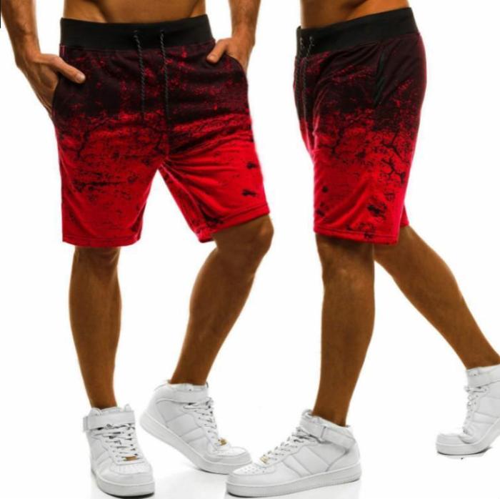 Men'S Fitness Short Pants 3D Printed Breathable