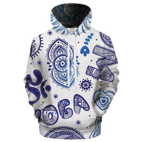 Vintage Yoga 3D Sweatshirt Hoodie Pullover