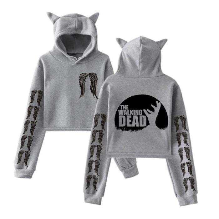The Walking Dead Tv Aesthetics Hooded Cropped Sweatshirts Hoodies