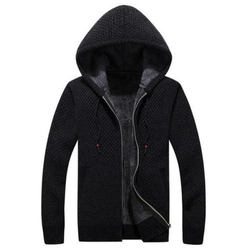 Autumn Winter Men Sweater Thick Wool Linner Hoodie