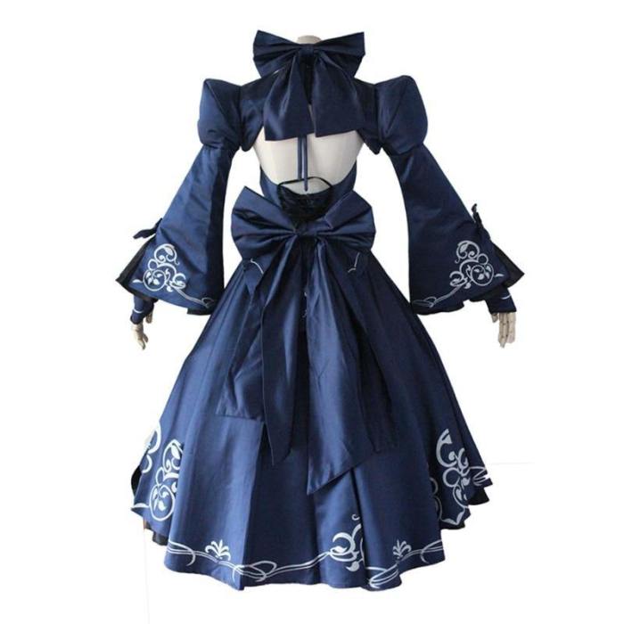 Fate Zero Blacken Saber Altria Pendragon Cosplay Skirt Clothing Japanese Anime Exhibition Halloween Performance Cosplay Costume