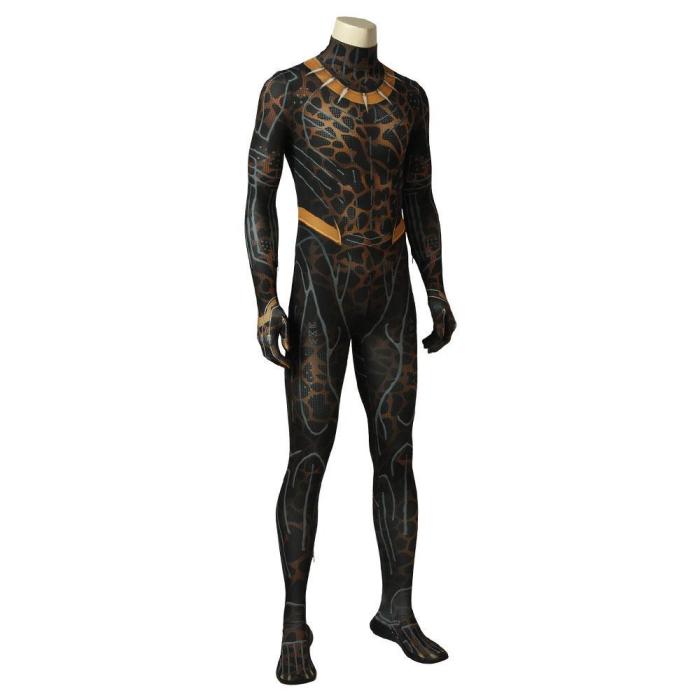 Erik Killmonger Black Panther Battle Suit Jumpsuit Cosplay Costume