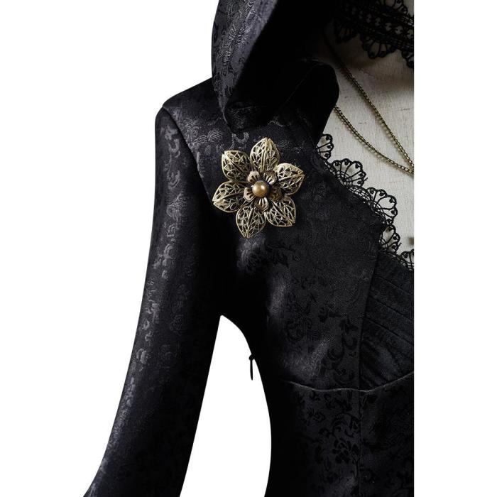 Resident Evil Village Vampire Lady Dress Outfits Kids Children Halloween Carnival Suit Cosplay Costume
