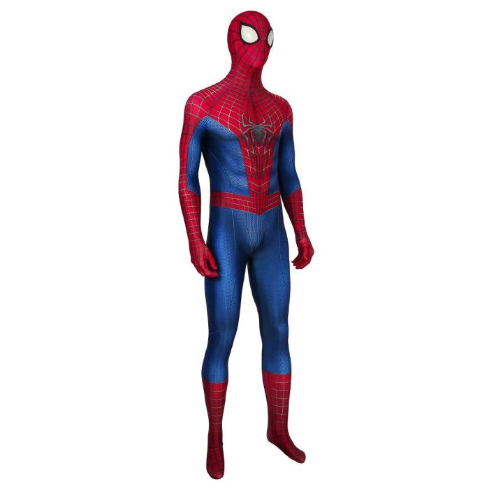 Spider-Man Peter Parker The Amazing Spider Man 2 Jumpsuit Cosplay Costume -