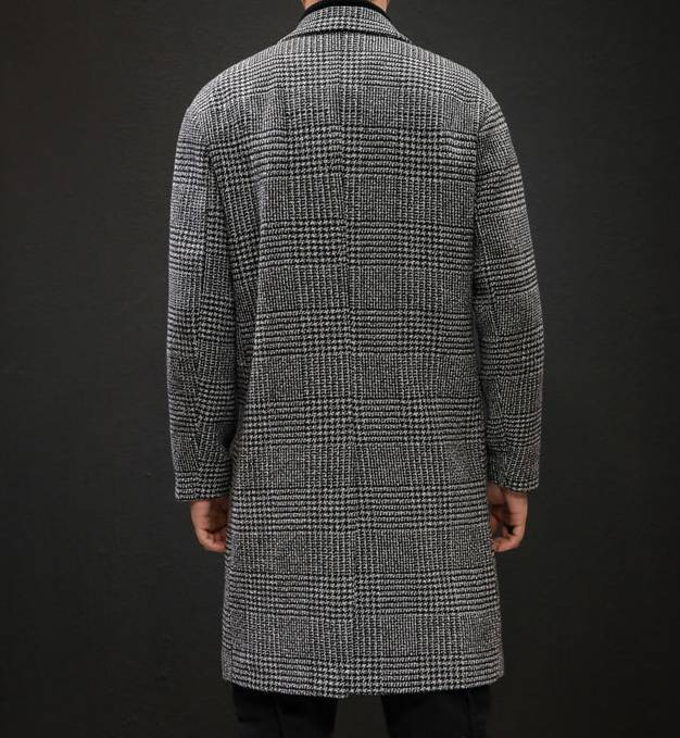 Men'S Long Woolen Coat Fashion Casual Streetwear Overcoat