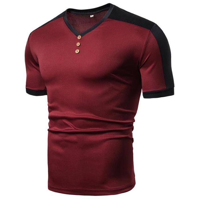 Men'S Splice Casual Sports Comfortable T-Shirt