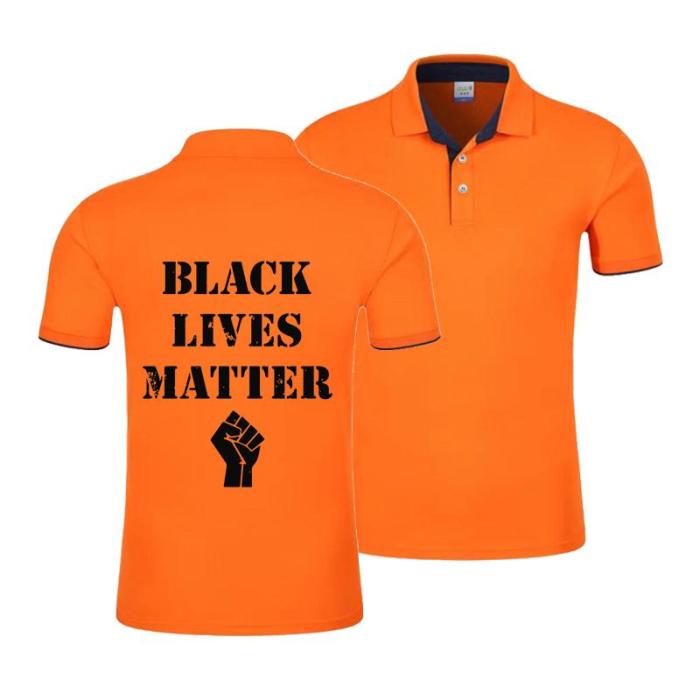 Black Lives Matter Artwork Men  T-Shirts Mens  T-Shirt Cotton Polo