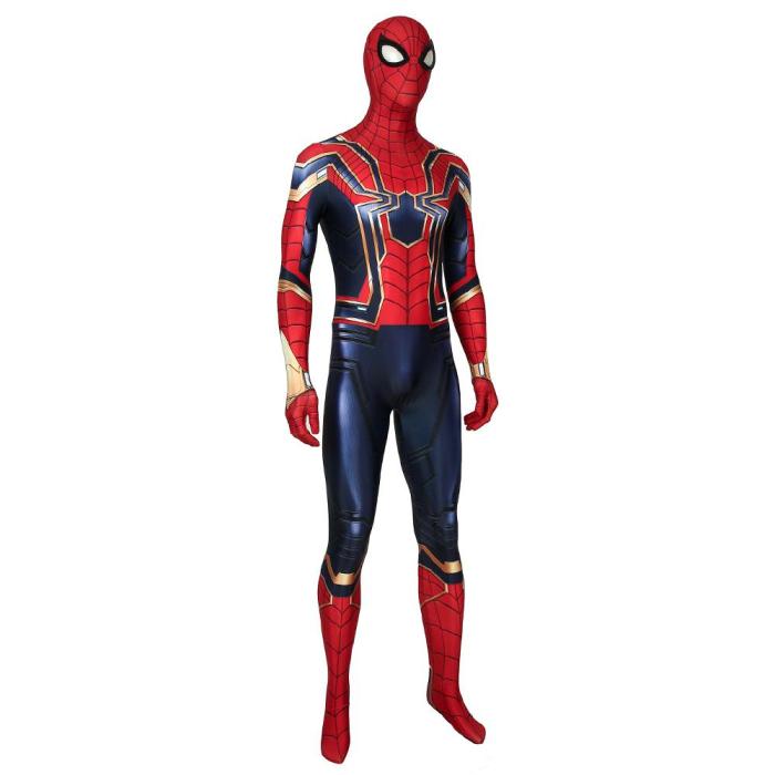 Spider-Man Peter Parker Iron Spider Suit Spider-Man: Far From Home Jumpsuit Cosplay Costume -