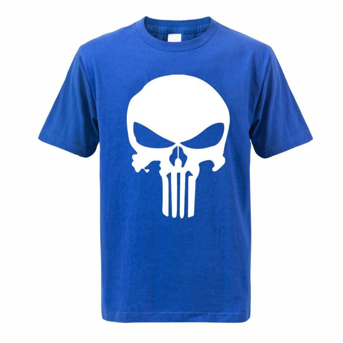 Funny Skull Print Oversized Men T Shirt