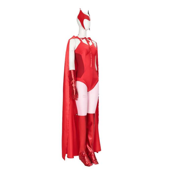 Wandavision Scarlet Witch Wanda Red Suit Cosplay Costumes