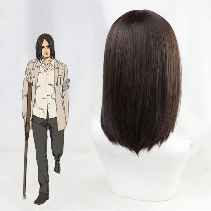 Attack On Titan Shingeki No Kyojin Final Season Eren Yeager Long Brown Cosplay Wig
